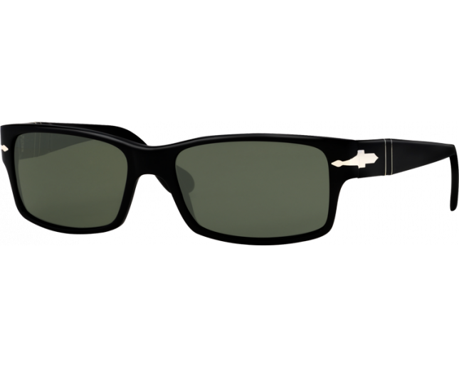 Persol 2803S Black Crystal Green Polarized - PO2803S 95/58 o - Sunglasses - IceOptic