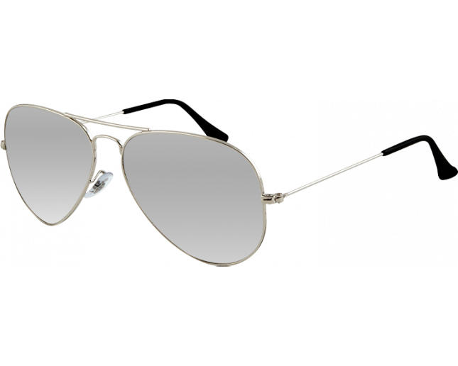 ray ban aviator 62mm silver mirror