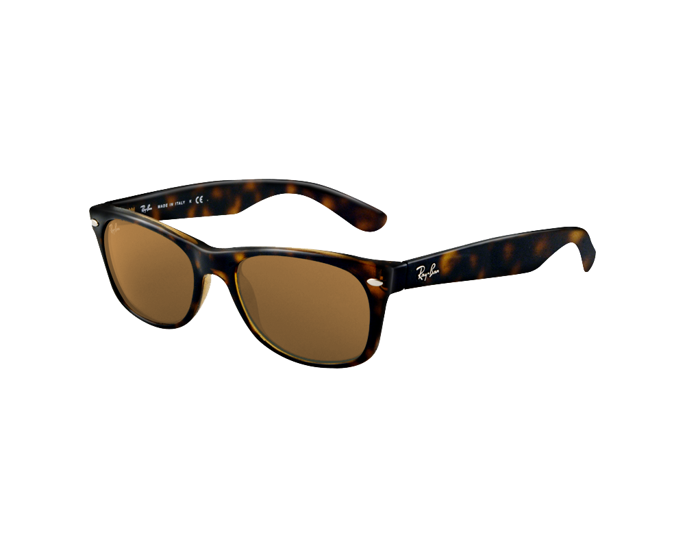 Ray Ban New Wayfarer Tortoise Crystal Brown Polarized Rb2132 902 57 Sunglasses Iceoptic