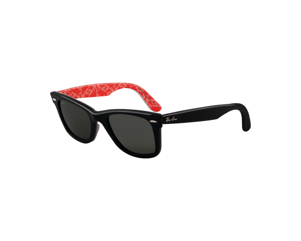 ray ban red black