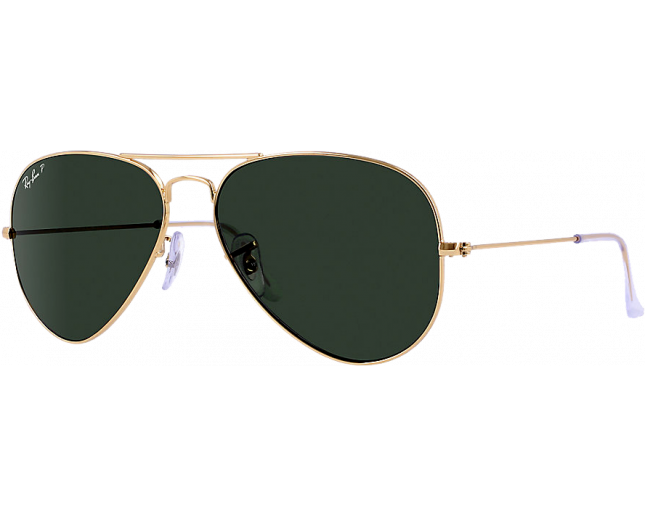 Ray Ban Aviator Classic Gold Crystal Green Polarized