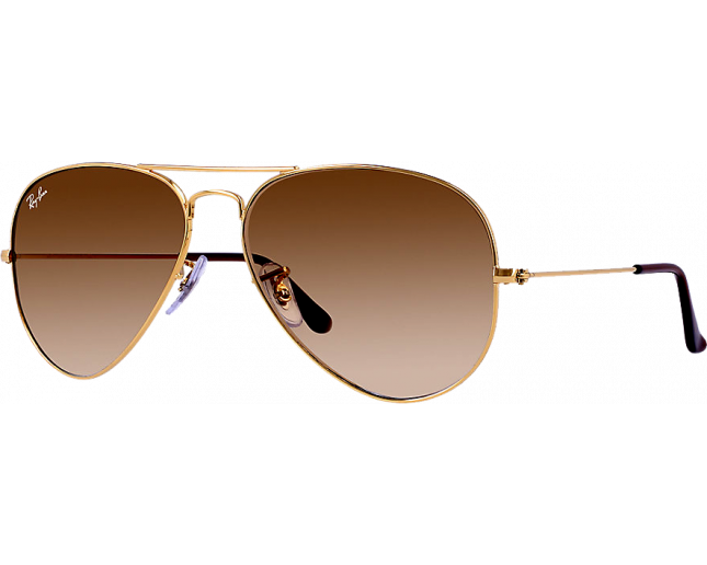 ray ban brown and gold