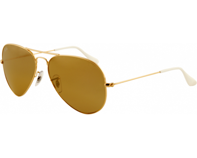 ray ban gold mirrored aviators