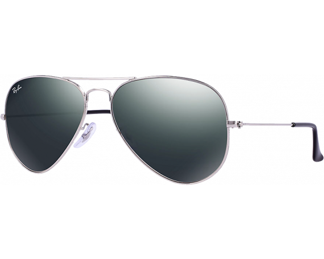 Ray-Ban Aviator Classic Silver Crystal Grey Mirror W3277 - Sunglasses IceOptic