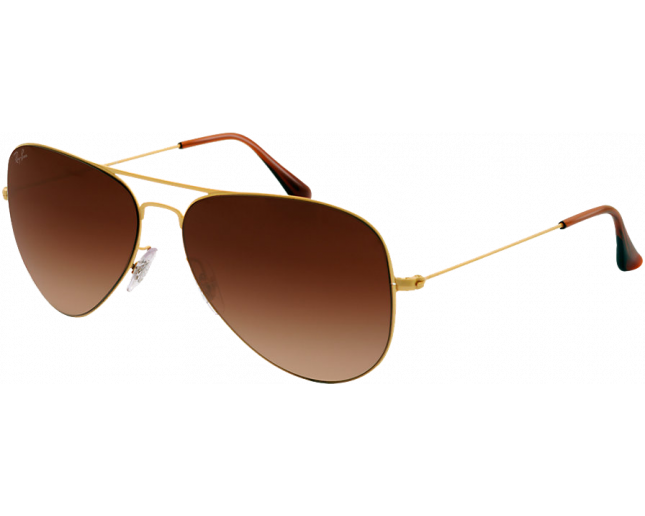 ray ban aviator brown gradient