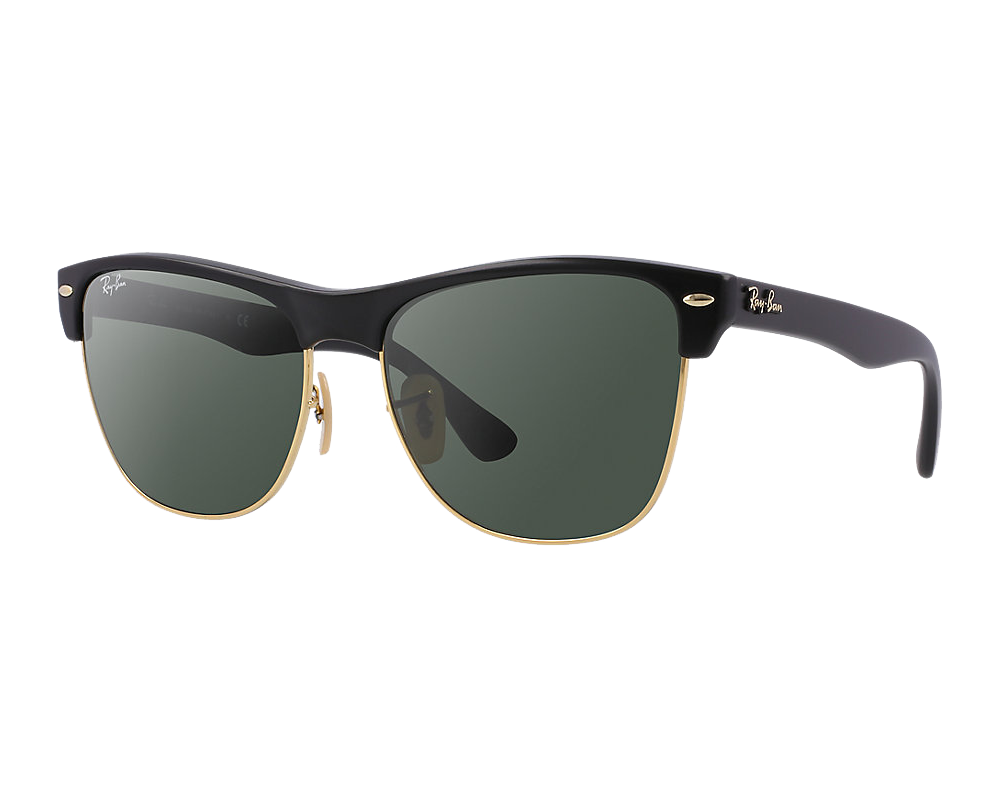 Ray Ban Clubmaster Oversized Demi Shiny Black Arista Crystal Green Rb4175 877 Sunglasses Iceoptic