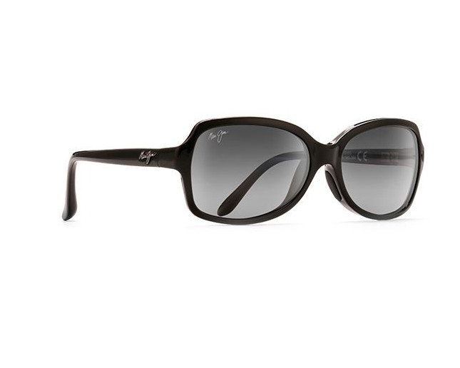 Maui Jim Cloud Break Noir Brillant Gris Neutre GS700 02 Sunglasses IceOptic