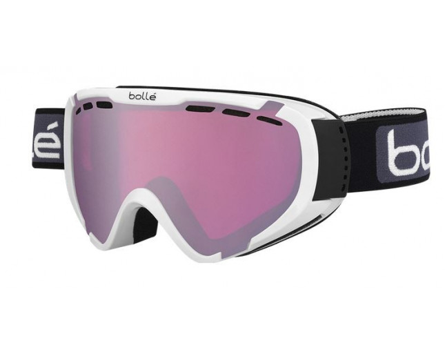 Bollé Masque de Ski Enfant Porteur de Lunette Explorer OTG Shiny White  Vermillon Gun - 21377 - Masques de Ski - IceOptic