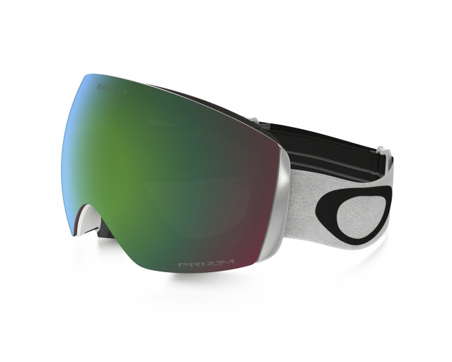 Oakley Deck Polished white-Prizm jade iridium - - Ski Goggles - IceOptic