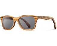 Shwood Originals Cannon Zebrawood-Grey polarisé