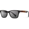 Shwood Acetate Canby Black/Elm burl-Grey polarisé