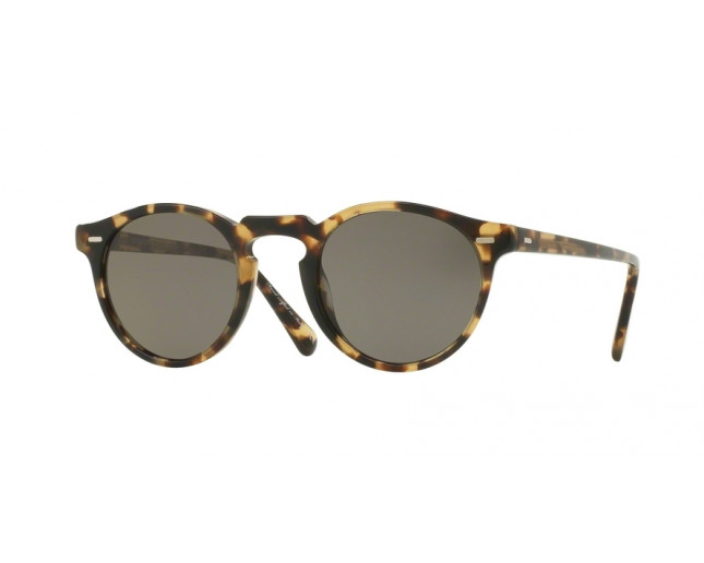 Oliver Peoples Gregory Peck Sun Hickory Tortoise Crystal Carbon Grey