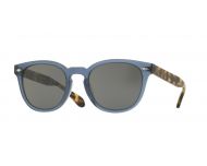 Oliver Peoples Sheldrake Plus Semi Matte Denim Semi Matte Hickory Tortoise Crystal Carbon Grey