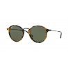 Ray Ban Round Fleck Spotted Black Havana Crytal Green