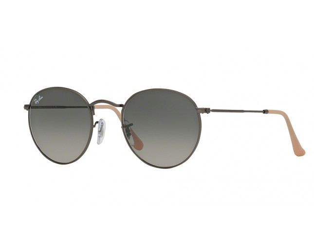 ray ban round metal grey