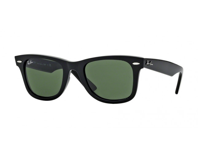 ray ban black crystal green