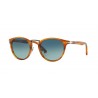 Persol Typewriter Edition Striped Brown Polarized Blue Faded