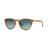 Persol 3108S Typewriter Edition Striped Brown Polarized Blue Faded