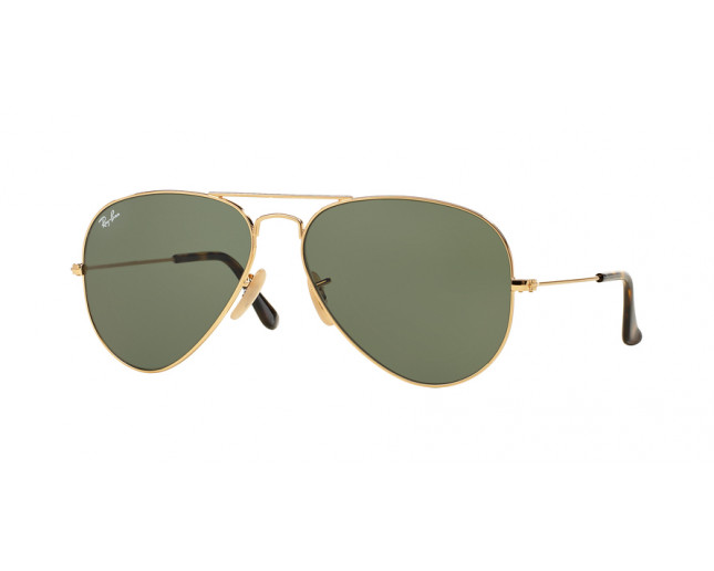 Ray-Ban Aviator Large Gold Crystal Dark Green