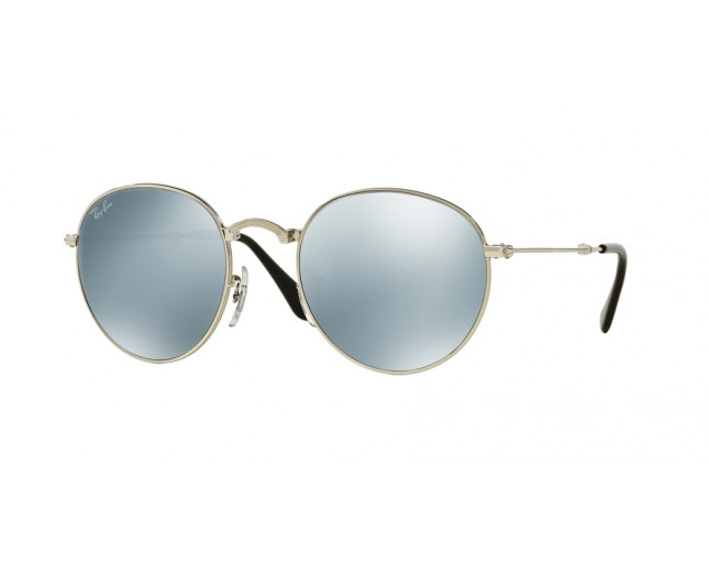ray ban silver round sunglasses