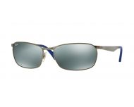 Ray Ban RB3534 Matte Gunmetal Crystal Green Mirror Silver