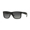 Ray-Ban Justin Black Rubber Polar Grey Gradient 