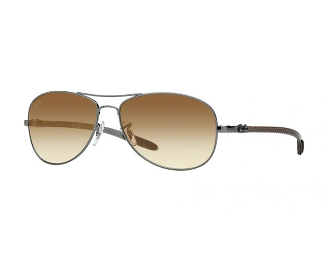 ray ban rb8301 carbon fiber 004 51 gunmetal sunglasses