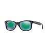 Ray-Ban RJ9052S Matte Black Plastic Light Green Mirror Green