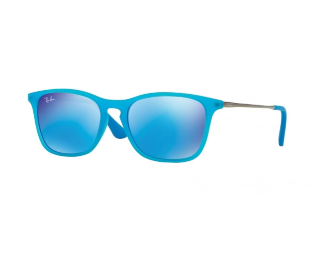 Ray-Ban RJ9061S Azure Fluo Trasp Rubber Plastic Green Mirror Blue