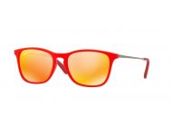 Ray-Ban RJ9061S Red Fluo Trasp Rubber Plastic Brown Mirror Orange