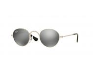 Ray Ban 9537S Shiny Silver Plastic Gray Silver Mirror