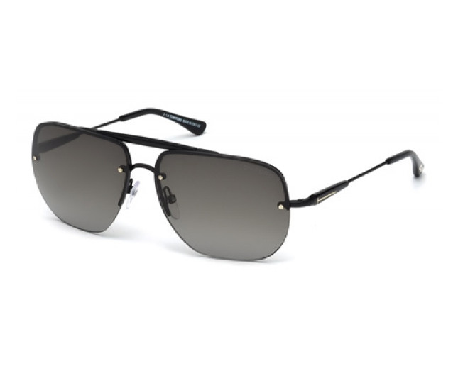 Tom Ford Nils Black Gradient Grey Lens - TF380 02B ICE - Sunglasses ...