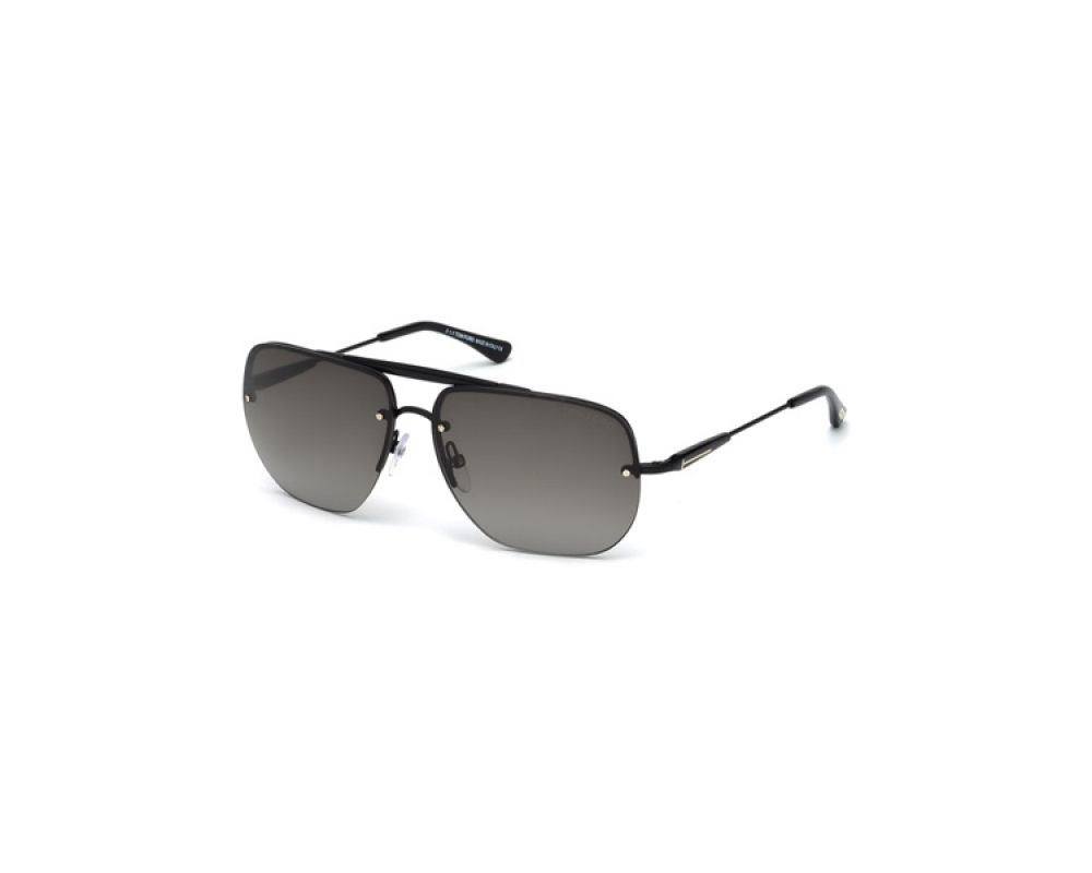 Tom Ford Nils Black Gradient Grey Lens - TF380 02B ICE - Sunglasses ...