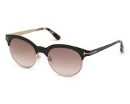 Tom Ford Angela Black Rose Gold Rose Gradient Brown Lenses