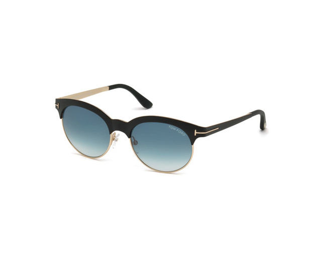 Tom Ford Angela Black Rose Gold Gradient Turquoise Lenses