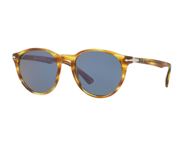 Persol 3154S Striped Brown Yellow- Crystal Blue