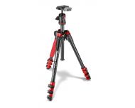 Manfrotto Trépied Befree compact et leger en aluminium Rouge