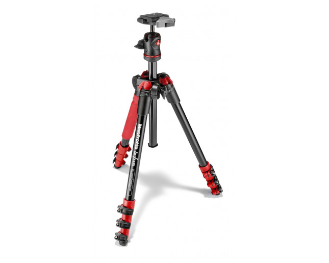 Manfrotto Trépied Befree compact et leger en aluminium Rouge