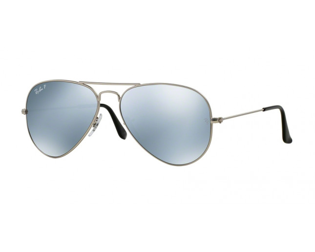 ray ban aviator 62mm silver mirror