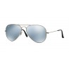 Ray-Ban Aviator Limited Edition Matte Silver Silver Mirror Polar 