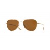 Oliver Peoples Executive Suite Brushed Gold Crystal Cosmic Tone