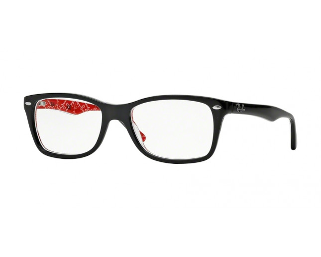 Ray-Ban RX5228 Top Black On Texture Red