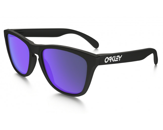 Oakley Frogskins Matte black-Violet iridium - 24-298 - Sunglasses - IceOptic