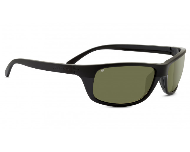 Serengeti Bormio Shiny Satin Black Polarized 555nm