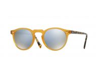 Oliver Peoples Gregory Peck Sun Amber Grey Crystal Gold Mirror Mg