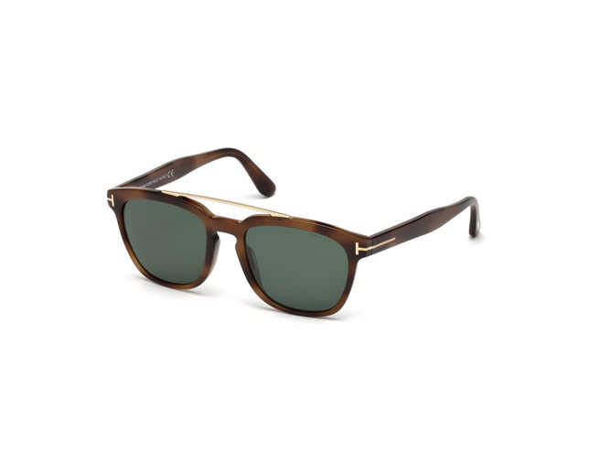 Tom Ford Holt Shiny Blonde Tortoise Green TF0516 53N ICE Sunglasses IceOptic