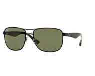 Ray-Ban RB3533 Black Plastic Green Polarized