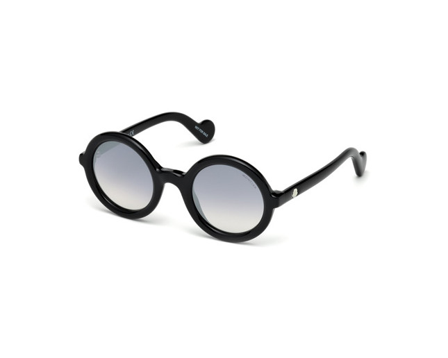 Moncler ML0005  Shiny Black Grey Smoke