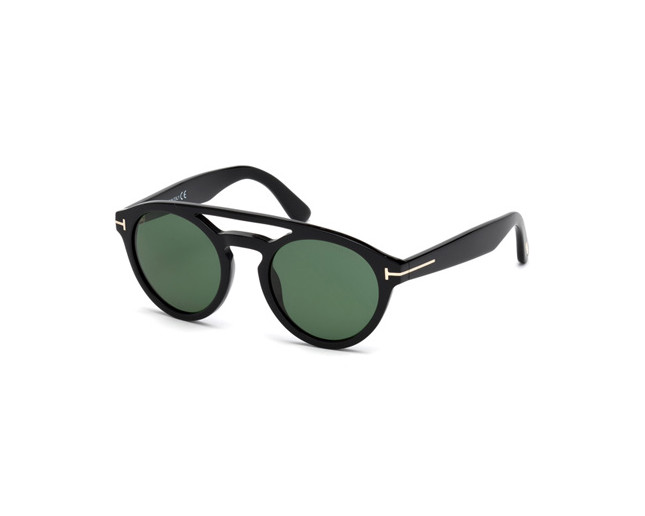 Tom Ford Clint Shiny Black Green Lens