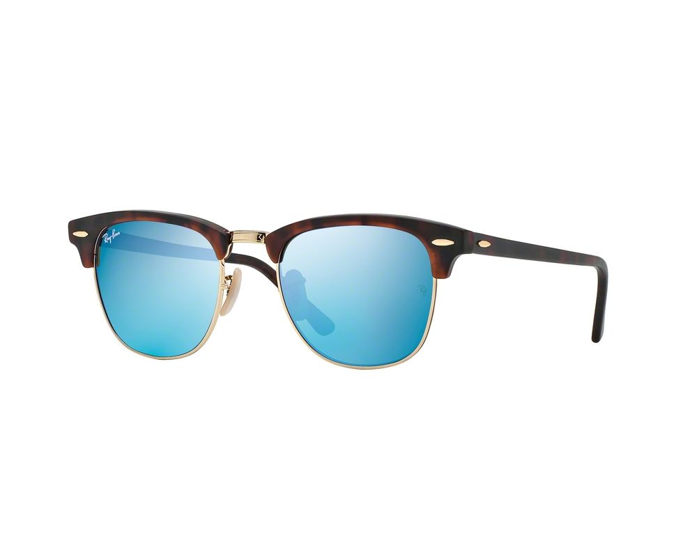 ray ban clubmaster blue mirror